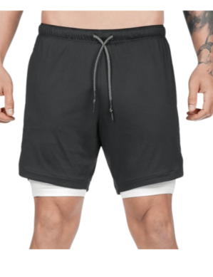 Men s 2 in 1 Running/Workout Shorts with Pockets Quick Dry