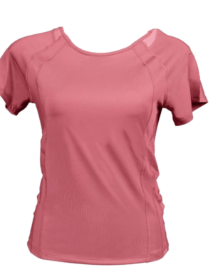 Women's Deep Pink Quick Dry Breathable Short Sleeve Gym/Workout T-shirt